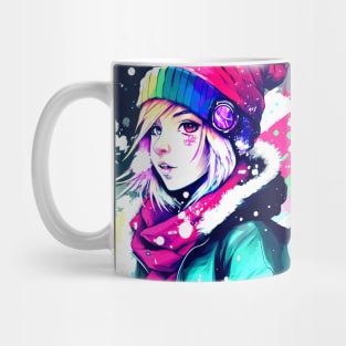 Anime Girl Cute Christmas Holiday Vibes Mug